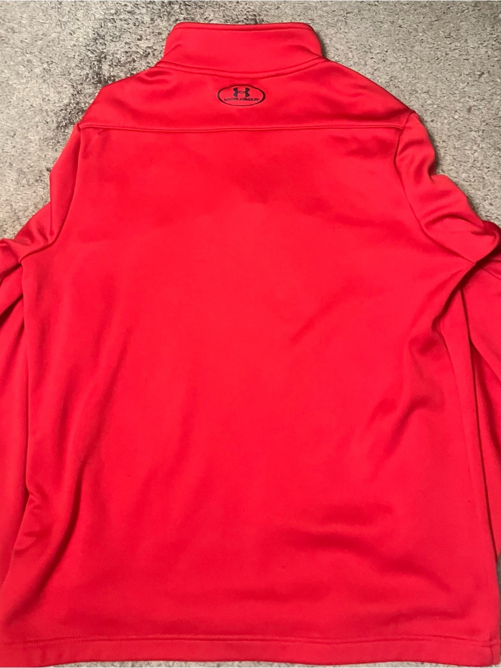 Under Armour Men's Bright Red Quarter-Zip Performance Sweater - Picture 2 of 6